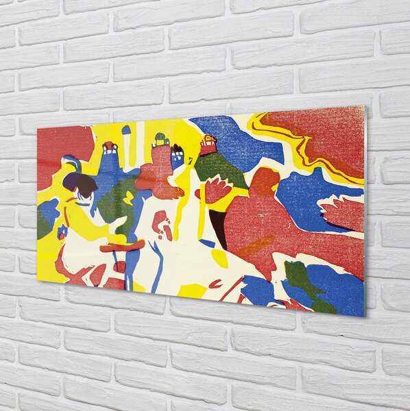 Tablouri pe sticlă Abstracție peisaj
