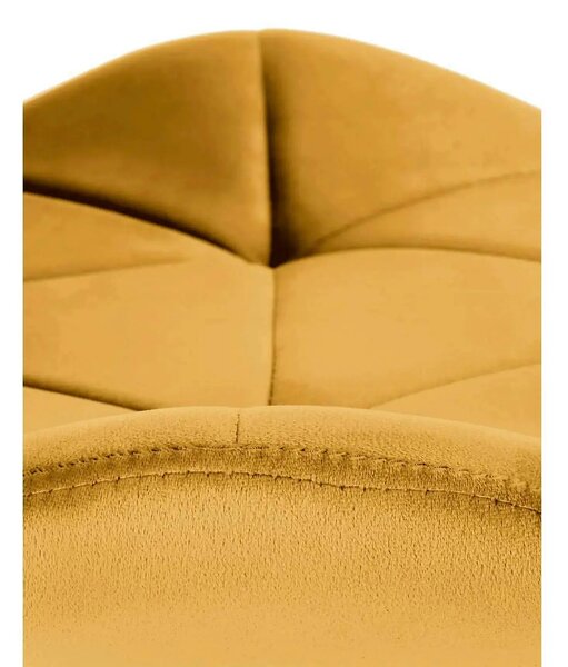 Scaun bucatarie material textil K453, galben mustar, 48x53x86 cm
