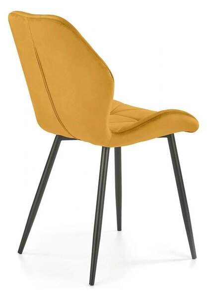 Scaun bucatarie material textil K453, galben mustar, 48x53x86 cm