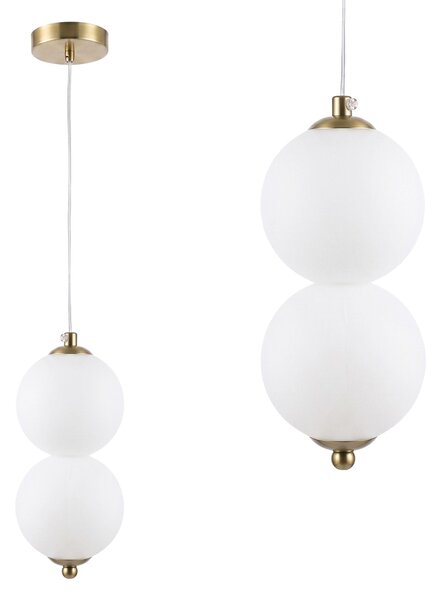 Lampă de plafon suspendată LED LHJ117-2CP aur periat