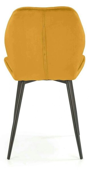 Scaun bucatarie material textil K453, galben mustar, 48x53x86 cm
