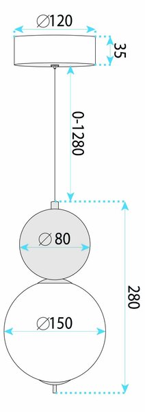 Lampă de plafon suspendată LED LHJ115-1CP aur periat