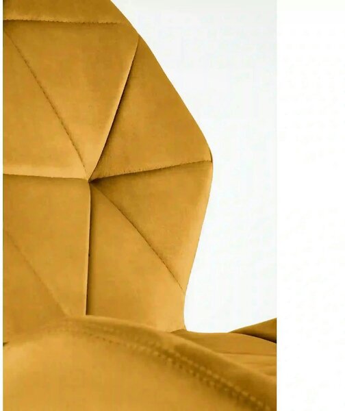 Scaun bucatarie material textil K453, galben mustar, 48x53x86 cm