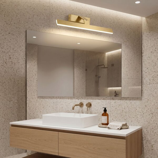 Aplică LED pentru baie SWE007-1W 43cm BRUSH GOLD