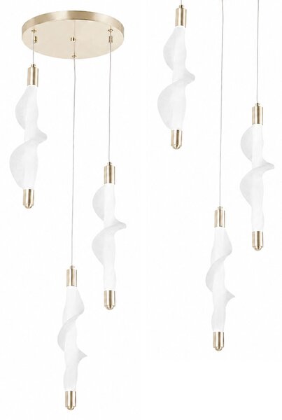 Lampa LED G009-3CPR WHITE/GOLD