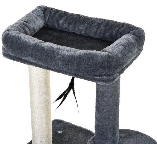 Ansamblu Multinivel PawHut pentru Pisici, Stâlpi de Zgâriat în Sisal, Material Ecologic, 147cm | Aosom Romania