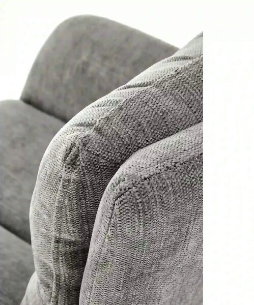 Scaun pentru living K495, gri/negru, stofa clasica/metal, rotativ, 60x