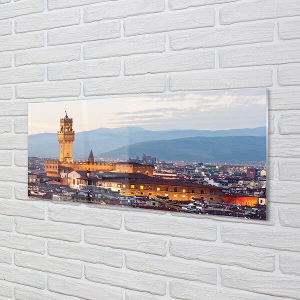 Panouri de sticlă Italia Castelul apus de soare panoramă