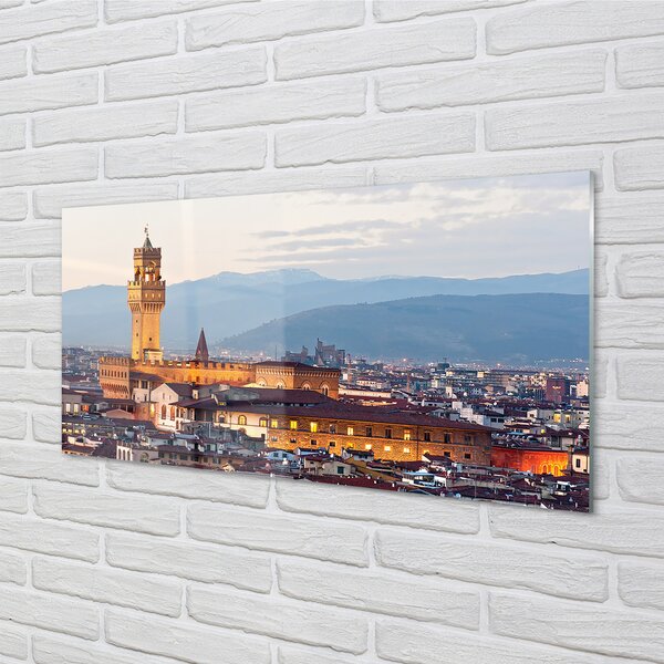 Panouri de sticlă Italia Castelul apus de soare panoramă