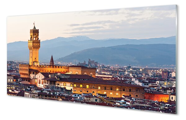 Panouri de sticlă Italia Castelul apus de soare panoramă