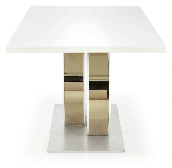 Masa alba dining GALARDO, extensibila, 160/200x90x77 cm