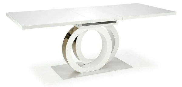 Masa alba dining GALARDO, extensibila, 160/200x90x77 cm