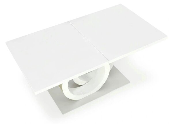 Masa alba dining GALARDO, extensibila, 160/200x90x77 cm