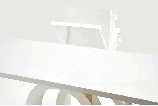 Masa alba dining GALARDO, extensibila, 160/200x90x77 cm