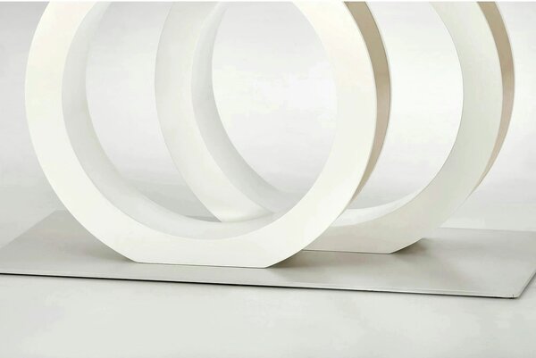 Masa alba dining GALARDO, extensibila, 160/200x90x77 cm