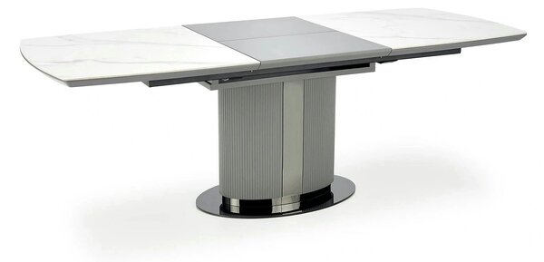 Masa extensibila DANCAN, alb/gri, 160-220x90x76 cm
