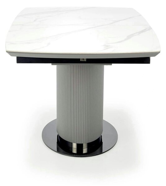 Masa extensibila DANCAN, alb/gri, 160-220x90x76 cm