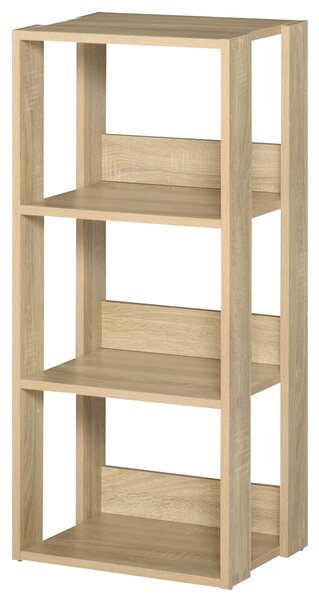 Biblioteca din lemn cu 3 rafturi, 40x29.2x87.9cm HOMCOM | Aosom RO