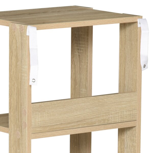 Biblioteca din lemn cu 3 rafturi, 40x29.2x87.9cm HOMCOM | Aosom RO