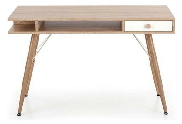 Birou B34, stejar sonoma/alb, 120x60x75 cm
