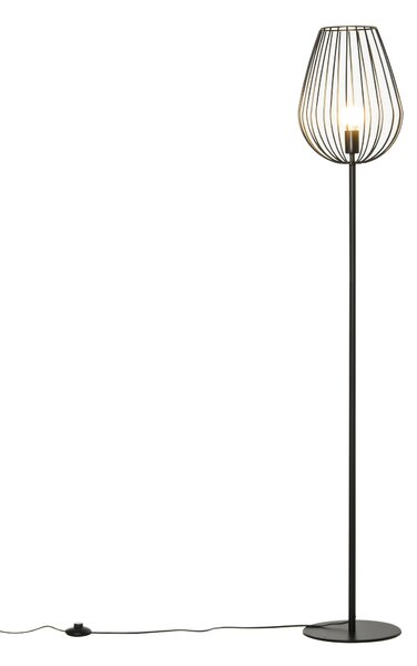 HomCom lampa de podea, abajur metal, Ф27.5x159cm negru | AOSOM RO