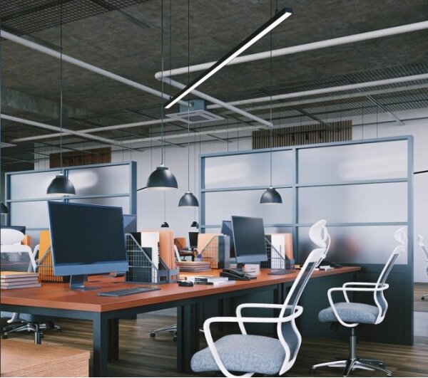 Corp de iluminat LED de tavan aplicat/suspendat KOLINE LED/40W/230V 3000/4000/6500K 120cm negru
