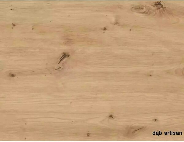 Masa extensibila DANTE, stejar artisan/negru mat, PAL laminat, 102/142