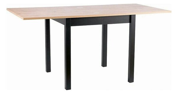 Masa extensibila FLIP, stejar artisan/negru, PAL laminat, 80/160x80x78