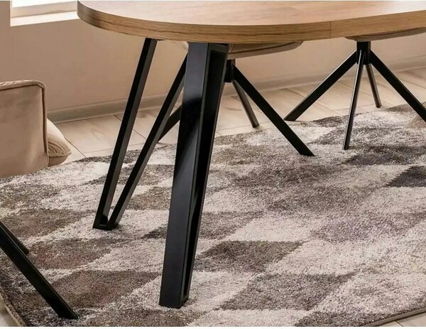 Masa rotunda 100 GALAXY, stejar artisan/negru, PAL laminat/metal