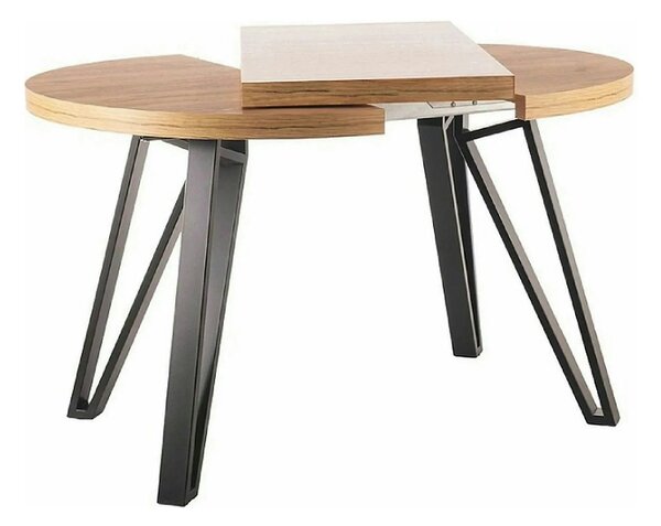 Masa rotunda 100 GALAXY, stejar artisan/negru, PAL laminat/metal