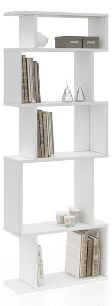 Biblioteca Piramide, Alb, 60 x 22 x 160 cm