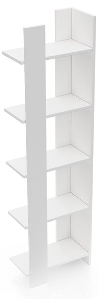 Biblioteca Reeta, Nuc - Alb, 45x26x160 cm
