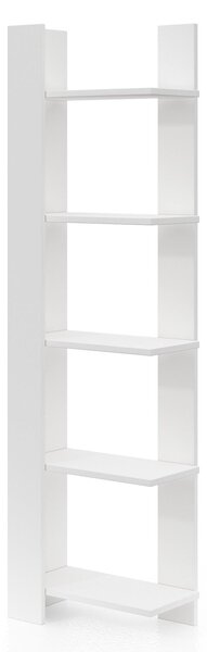 Biblioteca Reeta, Nuc - Alb, 45x26x160 cm