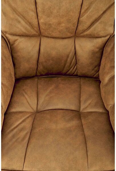 Scaun dining modern K523, maro/negru, stofa/piele ecologica, 61x61x85
