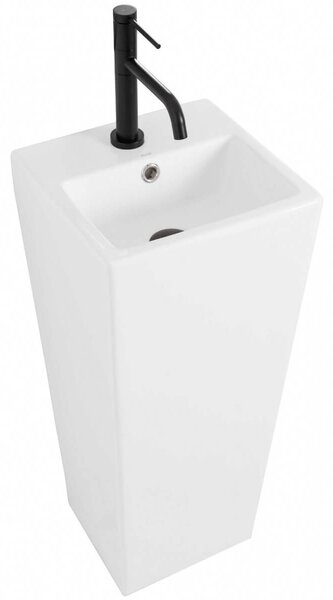 Lavoar Kamila freestanding alb ceramica sanitara – H82 cm