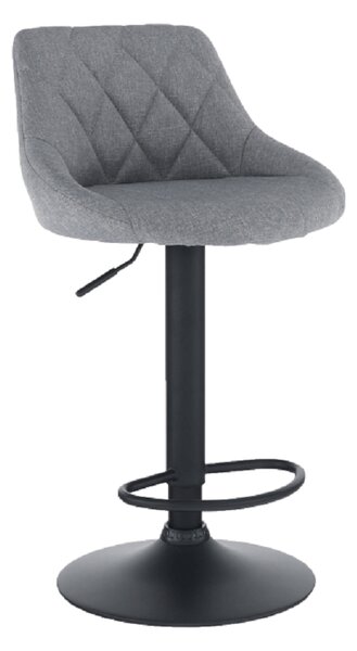 Scaun bar, material textil gri/negru, TERKAN