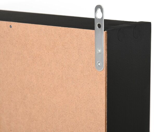 HOMCOM Vitrina Moderna pentru Colectionare 5 Etajere, Panou Suport de obiecte cu Etajere Reglabile, 80x9.5x60cm, Negru si Alb | Aosom Romania