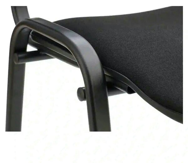 Scaun ISO, negru, stofa, 53x55x82 cm
