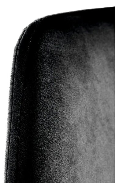 Scaun K460, negru/auriu, stofa catifelata, 49x54x84 cm