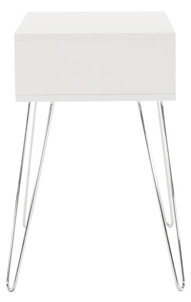 Masuta LAMEJ, alb laminat/metal, 45x35x58 cm