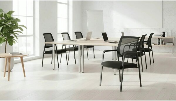 Scaun BERGEN, negru, stofa clasica/metal, 58x60x90 cm
