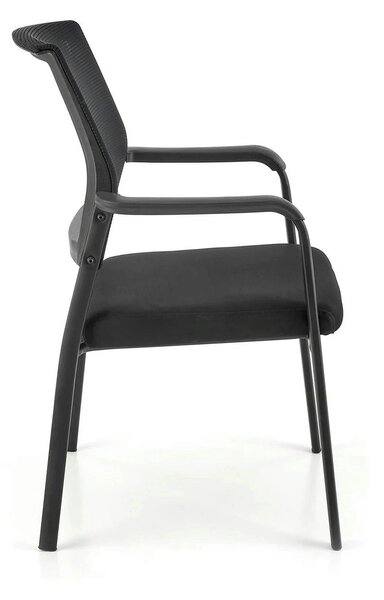 Scaun BERGEN, negru, stofa clasica/metal, 58x60x90 cm