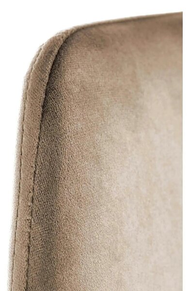 Scaun bej tapitat K460, stofa catifelata, 49x54x84 cm