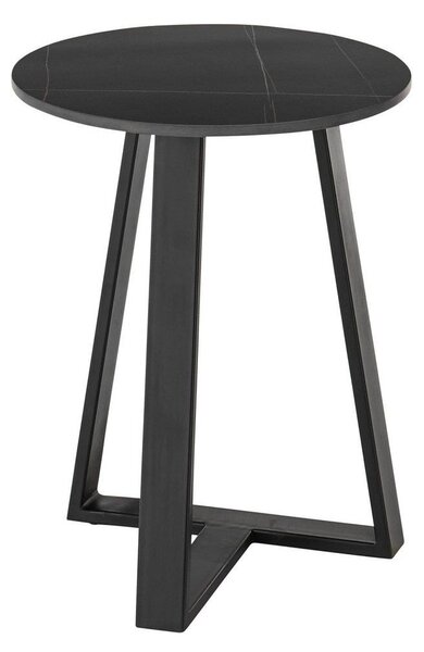 Masuta cafea Jason 2, ceramica/metal, negru, 40x50 cm