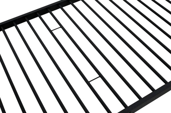 Pat supraetajat BUNKY 90x200, negru, metal, cu somiera