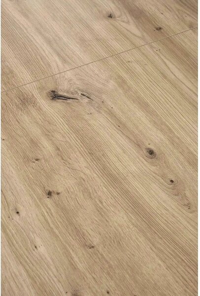 Masa extensibila BARETTI, stejar artisan/negru, PAL furniruit, 130/170