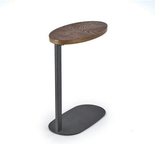 Masuta cafea DELPHI, nuc/negru, 48x26x58 cm