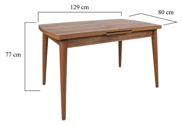 Masa Bucatarie Incime, Nuc, 130x79x80 cm