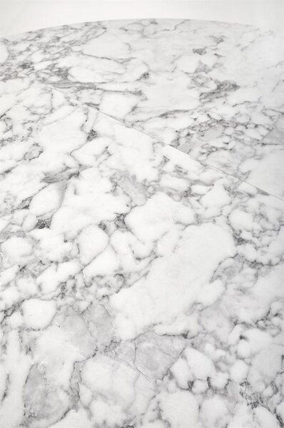 Masa extensibila PERONI, alb/gri/negru, PAL furniruit /otel, 100/250x100x75 cm