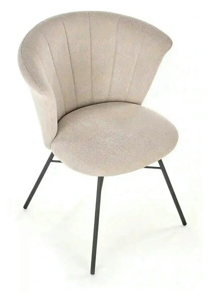 Scaun K459, bej/negru, stofa clasica/otel, 60x59x79 cm